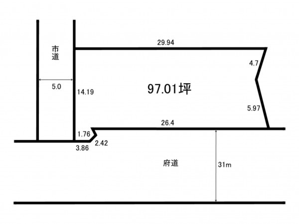 和泉市鶴山台、土地の間取り画像です