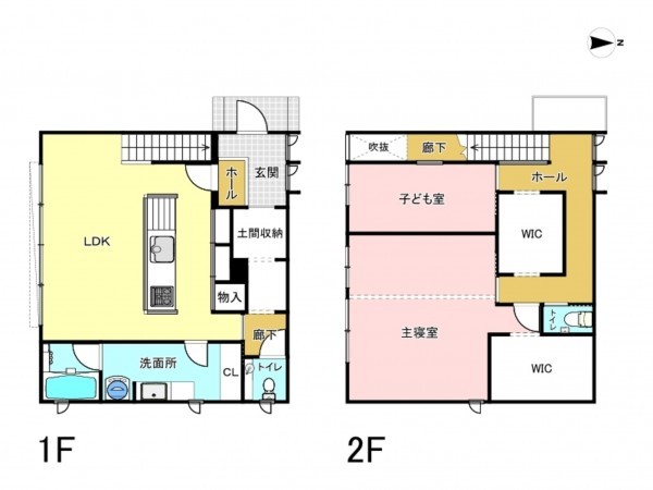 和泉市はつが野、中古一戸建ての間取り画像です
