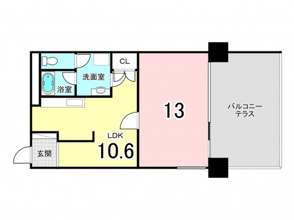 和泉市和気町、マンションの間取り画像です