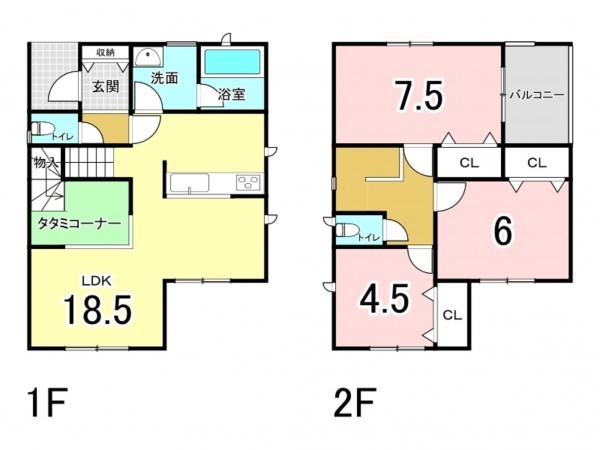 和泉市寺田町、新築一戸建ての間取り画像です