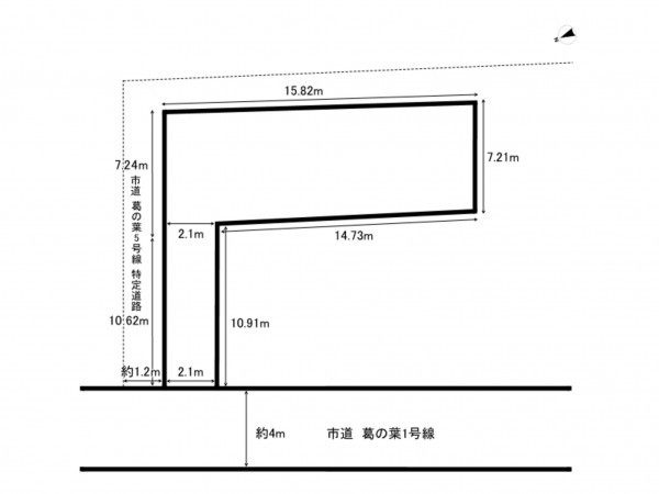 和泉市葛の葉町、土地の間取り画像です