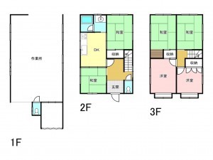 和泉市伯太町、中古一戸建ての間取り画像です