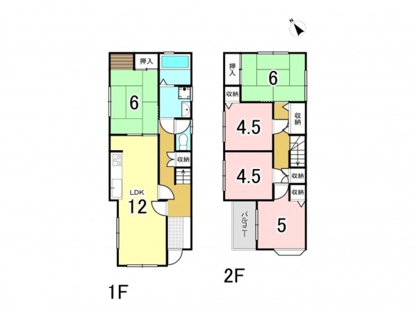 和泉市池田下町、中古一戸建ての間取り画像です