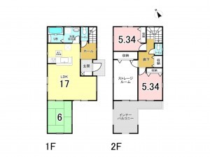 和泉市伯太町、新築一戸建ての間取り画像です