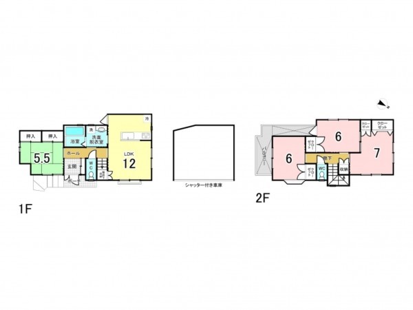 和泉市万町、中古一戸建ての間取り画像です