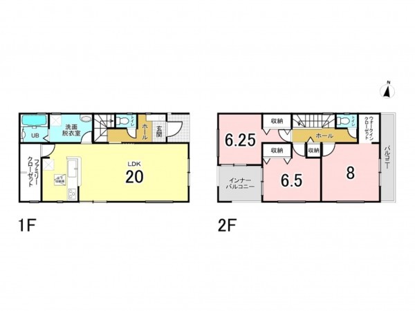 和泉市上町、新築一戸建ての間取り画像です