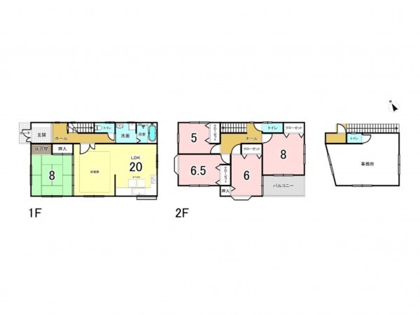和泉市東阪本町、中古一戸建ての間取り画像です