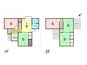 和泉市寺門町、中古一戸建ての間取り画像です