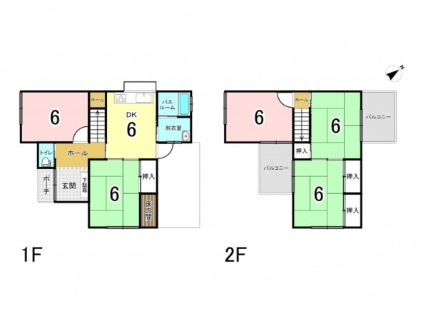 和泉市寺門町、中古一戸建ての間取り画像です