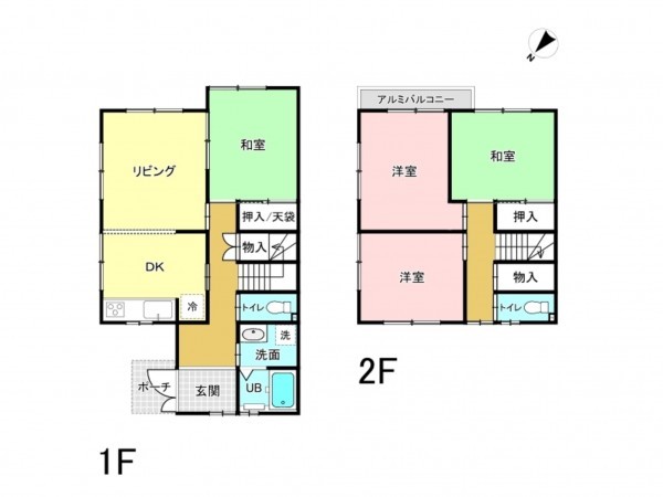 和泉市光明台、中古一戸建ての間取り画像です
