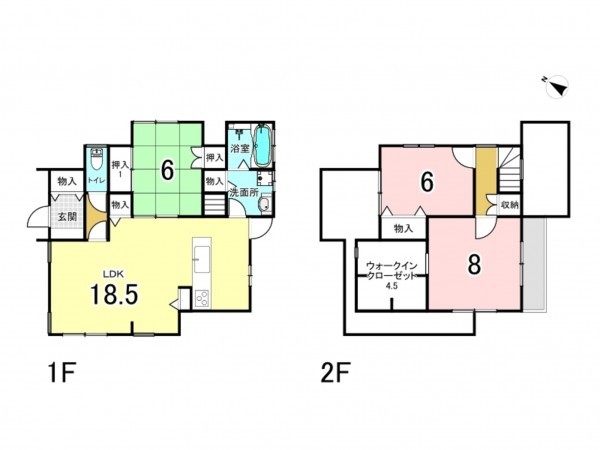 和泉市山荘町、中古一戸建ての間取り画像です