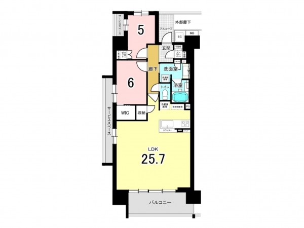 、マンションの間取り画像です
