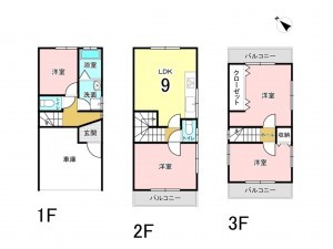 和泉市肥子町、中古一戸建ての間取り画像です