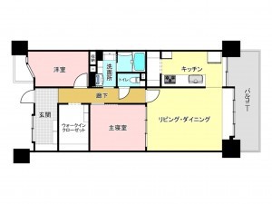 和泉市小田町、マンションの間取り画像です