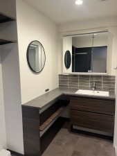 和泉市小田町、マンションの洗面画像です