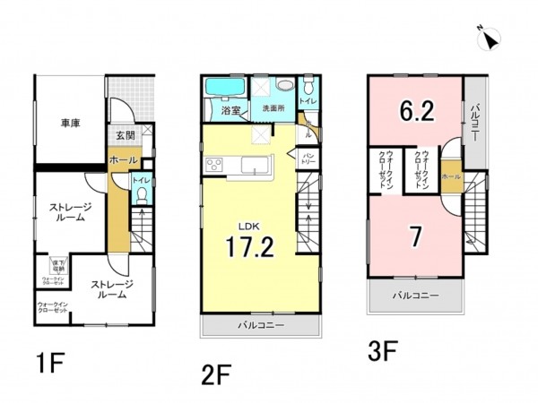和泉市富秋町、新築一戸建ての間取り画像です