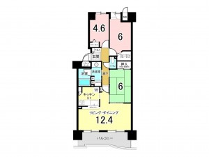 和泉市肥子町、マンションの間取り画像です