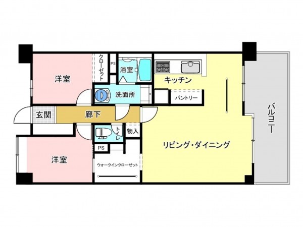 和泉市和気町、マンションの間取り画像です