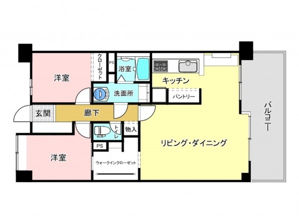 和泉市和気町、マンションの間取り画像です