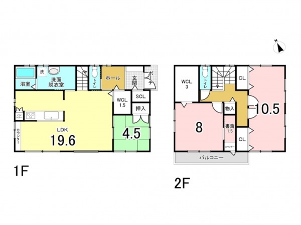 和泉市伏屋町、中古一戸建ての間取り画像です