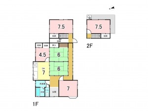 和泉市上町、中古一戸建ての間取り画像です