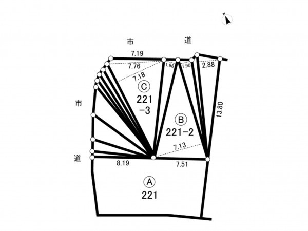 和泉市芦部町、土地の間取り画像です