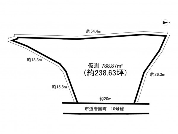 和泉市唐国町、土地の間取り画像です