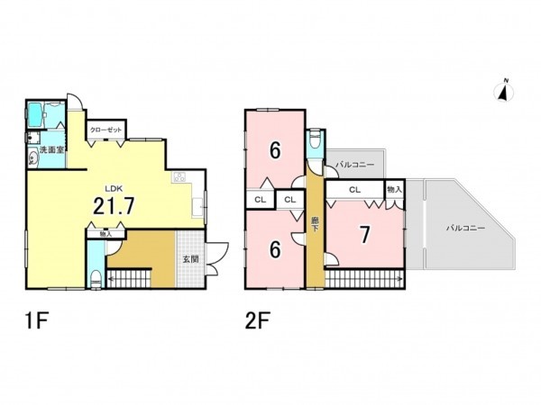 和泉市内田町、中古一戸建ての間取り画像です