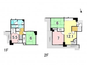 和泉市光明台、マンションの間取り画像です