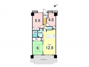 和泉市はつが野、マンションの間取り画像です