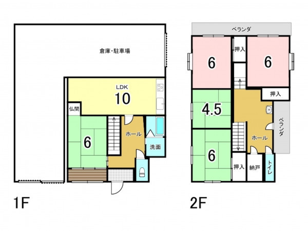 和泉市池田下町、中古一戸建ての間取り画像です