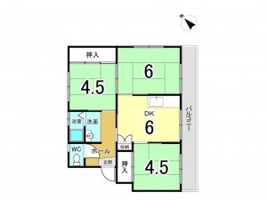 和泉市阪本町、マンションの間取り画像です