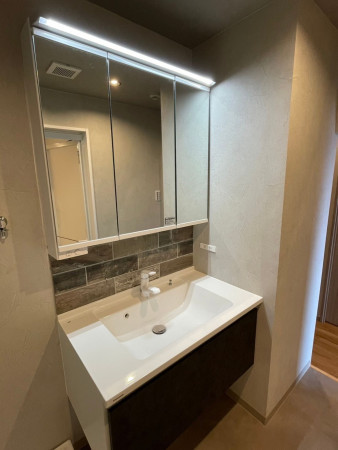 和泉市小田町、マンションの洗面画像です