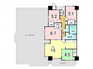 和泉市和気町、マンションの間取り画像です