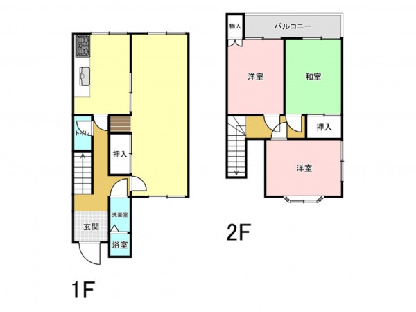 和泉市府中町、中古一戸建ての間取り画像です