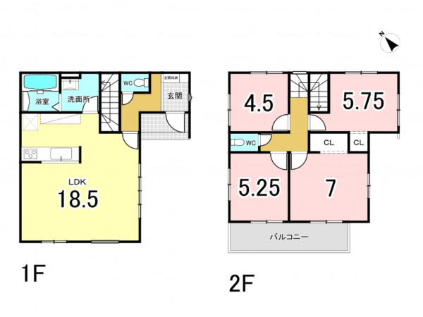 和泉市富秋町、新築一戸建ての間取り画像です
