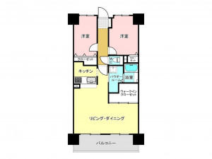 和泉市伏屋町、マンションの間取り画像です