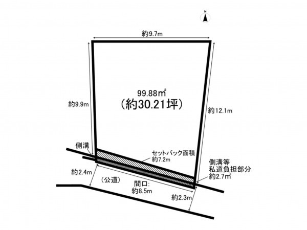 和泉市浦田町、土地の間取り画像です