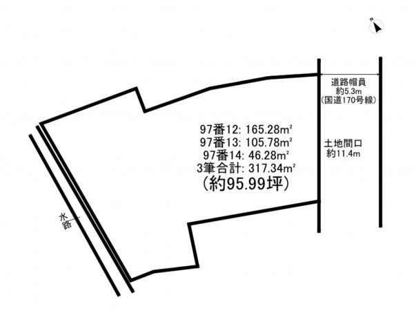 和泉市仏並町、土地の間取り画像です