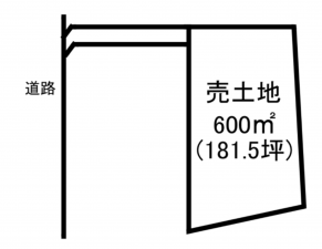 出雲市上島町、土地の間取り画像です