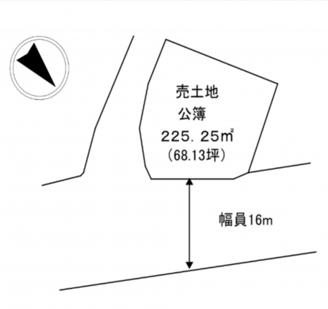 出雲市灘分町、土地の間取り画像です