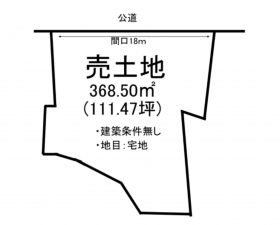 出雲市大津町、土地の間取り画像です