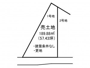 出雲市古志町、土地の間取り画像です