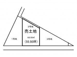出雲市古志町、土地の間取り画像です
