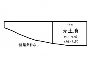 出雲市上塩冶町、土地の間取り画像です