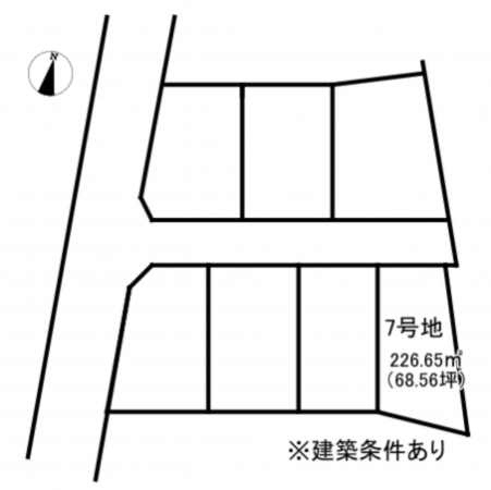 出雲市斐川町上直江、土地の間取り画像です