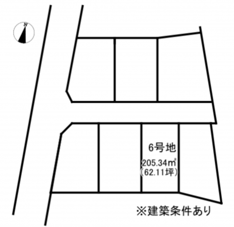 出雲市斐川町上直江、土地の間取り画像です