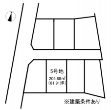 出雲市斐川町上直江、土地の間取り画像です