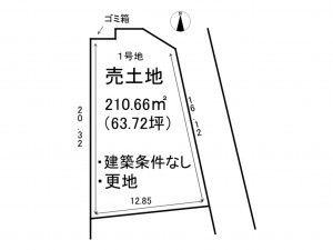 出雲市松寄下町、土地の間取り画像です