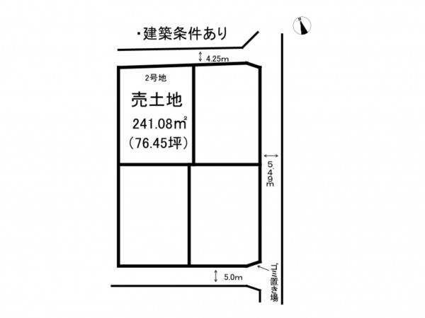 出雲市斐川町併川、土地の間取り画像です